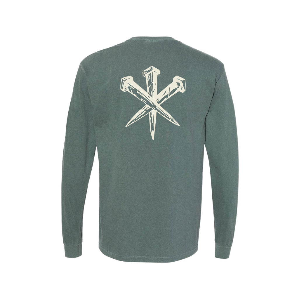 The Thorn Forgiven Nails on Blue Long Sleeve T-Shirt