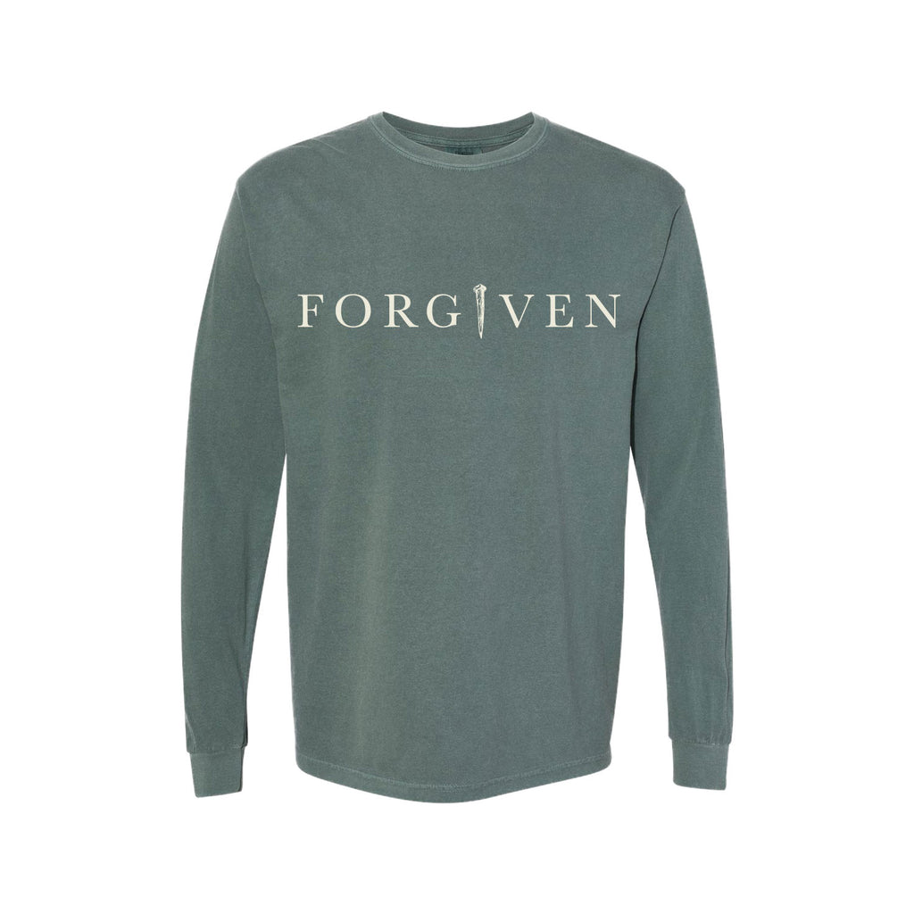 The Thorn Forgiven Nails on Blue Long Sleeve T-Shirt